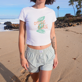 Oysters Please Cropped Tee Shirt