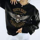 Motherhood And Strong Coffee Crewneck Sweatshirt