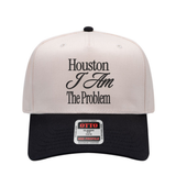 Houston I Am The Problem Trucker Hat | Two-Tone Vintage Canvas Baseball Cap