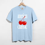 American Classic Cherry Graphic Tee – Retro Red Cherries Design