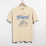 Rockport Harbor Massachusetts Graphic Tee | Coastal New England Boat Shirt
