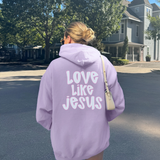 Love Like Jesus Hoodie – Christian Faith Hoodie with Front & Back Print