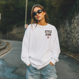 Style Icon Leopard Graphic Sweatshirt – Trendy Statement Crewneck