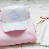 It’s Giving Mrs Trucker Hat – Bridal Foam Front OTTO Hat | Bachelorette & Newlywed Gift